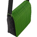 Green knitted pattern Flap Closure Messenger Bag (L) View2