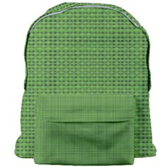 Green Knitted Pattern Giant Full Print Backpack by goljakoff