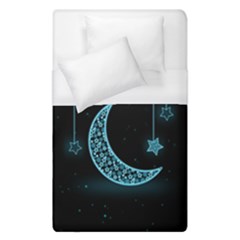 Moon Star Neon Wallpaper Duvet Cover (single Size) by Dutashop