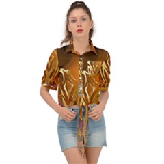 Pheonix Rising Tie Front Shirt  by icarusismartdesigns