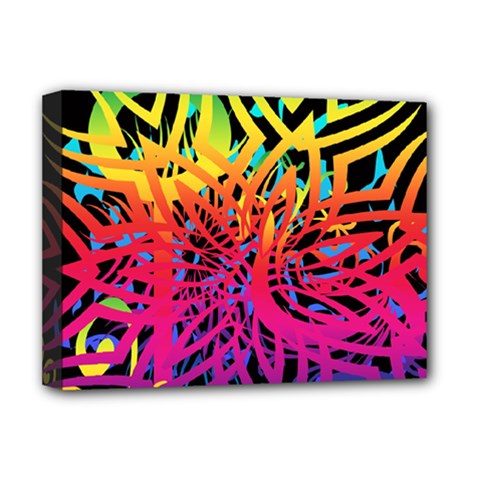 Abstract Jungle Deluxe Canvas 16  X 12  (stretched)  by icarusismartdesigns