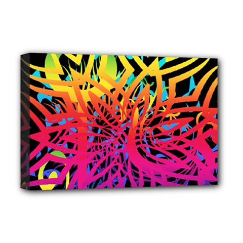 Abstract Jungle Deluxe Canvas 18  X 12  (stretched) by icarusismartdesigns