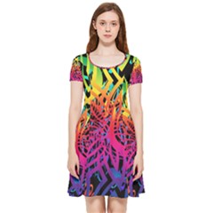 Abstract Jungle Inside Out Cap Sleeve Dress by icarusismartdesigns