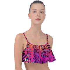 Abstract Jungle Frill Bikini Top by icarusismartdesigns