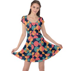 Shapes Pattern Cap Sleeve Dress by designsbymallika