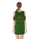 Lady Cartoon Love Her Tulips In Peace Shoulder Cutout One Piece Dress View2