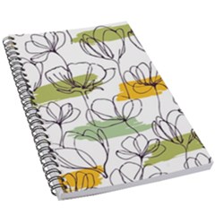 Flower Line Art Color Seamless Pattern 5 5  X 8 5  Notebook by Kizuneko