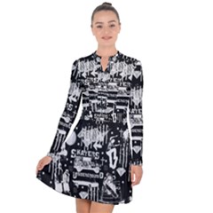 Skater-underground2 Long Sleeve Panel Dress by PollyParadise