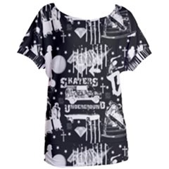 Skater-underground2 Women s Oversized Tee by PollyParadise