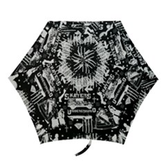 Skater-underground2 Mini Folding Umbrellas by PollyParadise