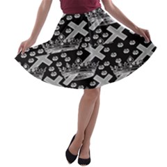 Royalcrowns A-line Skater Skirt by PollyParadise