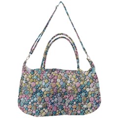 Multicolored Watercolor Stones Removal Strap Handbag by SychEva