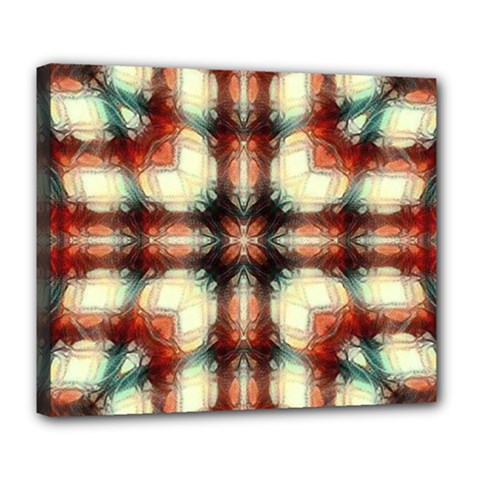 Royal Plaid  Deluxe Canvas 24  X 20  (stretched) by LW41021