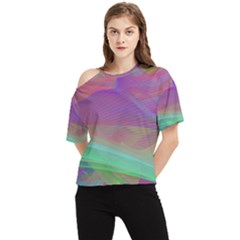 Color Winds One Shoulder Cut Out Tee by LW41021