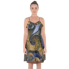 Sea Of Wonder Ruffle Detail Chiffon Dress by LW41021