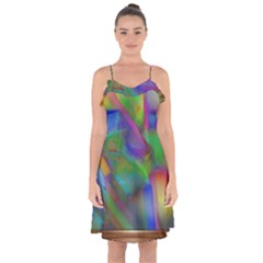 Prisma Colors Ruffle Detail Chiffon Dress by LW41021