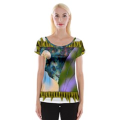 Jungle Lion Cap Sleeve Top by LW41021