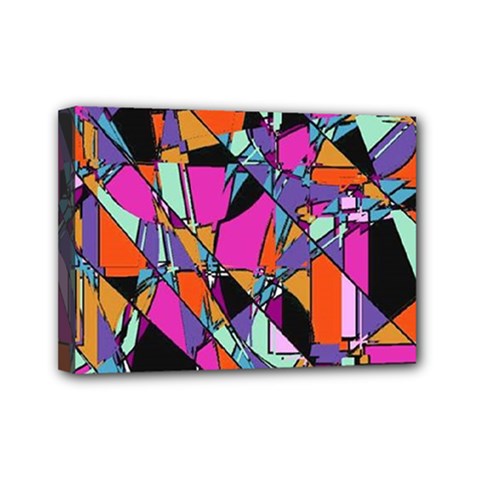 Abstract Mini Canvas 7  X 5  (stretched) by LW41021
