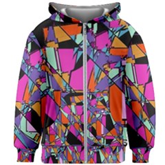 Abstract Kids  Zipper Hoodie Without Drawstring by LW41021