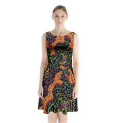 Goghwave Sleeveless Waist Tie Chiffon Dress by LW41021