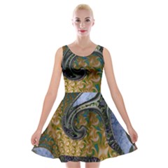 Ancient Seas Velvet Skater Dress by LW323