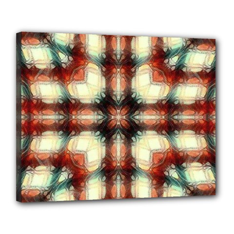 Royal Plaid Canvas 20  X 16  (stretched) by LW323