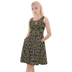 Greenspring Knee Length Skater Dress With Pockets by LW323