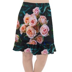 Sweet Roses Fishtail Chiffon Skirt by LW323