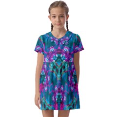 Peacock2 Kids  Asymmetric Collar Dress by LW323