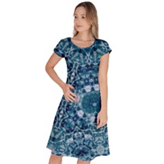 Blue Heavens Classic Short Sleeve Dress by LW323