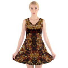 Gloryplace V-neck Sleeveless Dress by LW323