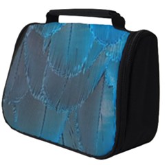 Feathery Blue Full Print Travel Pouch (big) by LW323