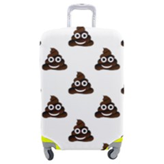 Happy Poo Pattern, Funny Emoji, Emoticon Theme, Vector Luggage Cover (medium) by Casemiro