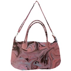 Pink Swirls Removal Strap Handbag by kaleidomarblingart