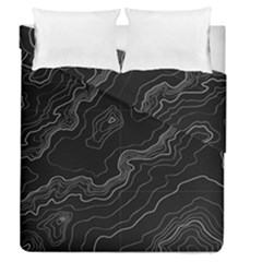 Topography Map Duvet Cover Double Side (queen Size) by goljakoff