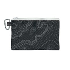 Topography Map Canvas Cosmetic Bag (medium) by goljakoff