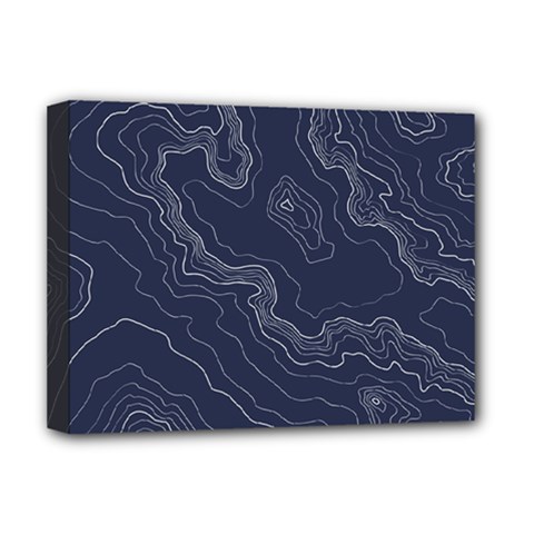 Topography Map Deluxe Canvas 16  X 12  (stretched)  by goljakoff