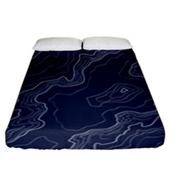 Topography Map Fitted Sheet (king Size) by goljakoff