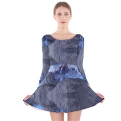Bluemountains Long Sleeve Velvet Skater Dress by LW323