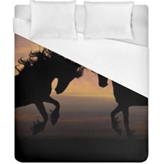 Evening Horses Duvet Cover (california King Size) by LW323