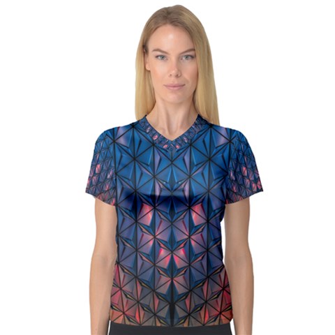 Abstract3 V-neck Sport Mesh Tee by LW323