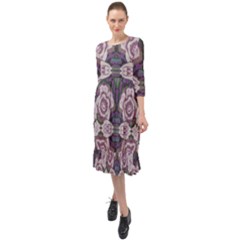 Lilac s  Ruffle End Midi Chiffon Dress by LW323
