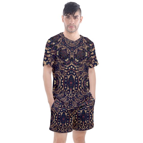 Cool Summer Men s Mesh Tee And Shorts Set by LW323