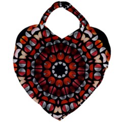 Kaleid Geometric Metal Color Giant Heart Shaped Tote by alllovelyideas