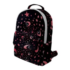 Pattern Lune Étoile Profondeur Flap Pocket Backpack (large) by alllovelyideas