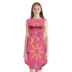 Pattern Mystic Color Sleeveless Chiffon Dress   by alllovelyideas