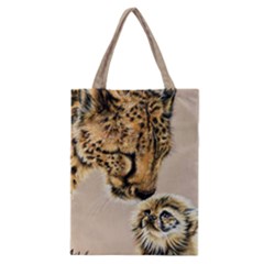 Cheetah And Cub Classic Tote Bag by ArtByThree