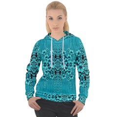 Blue Flowers So Decorative And In Perfect Harmony Women s Overhead Hoodie by pepitasart