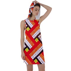 Pop Art Mosaic Racer Back Hoodie Dress by essentialimage365