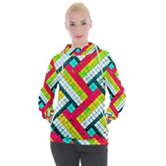 Pop Art Mosaic Women s Hooded Pullover by essentialimage365